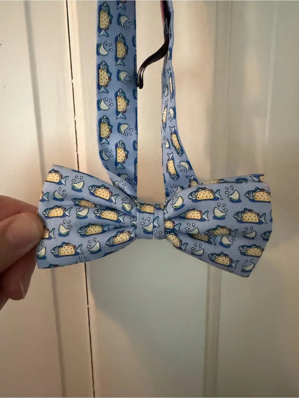Boys Vineyard Vines Light Blue Taco Pattern Bow Tie